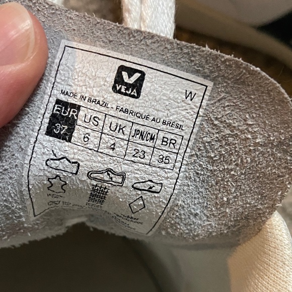 Veja White Sneakers with Navy and Red Accents 6 - Picture 9 of 10